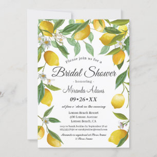 Invitation à la douche nuptiale d'été Boho Lemon