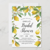 Invitation à la douche nuptiale d'été Boho Lemon (Devant)