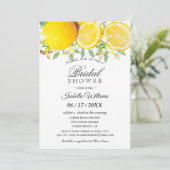 Invitation à la douche nuptiale d'été Boho Lemon (Debout devant)