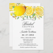 Invitation à la douche nuptiale d'été Boho Lemon (Devant / Derrière)