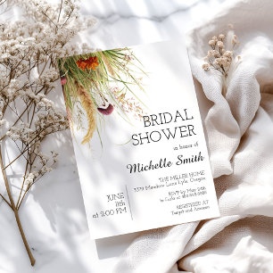 Invitation à la douche nuptiale d'été en herbe sau