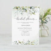 Invitation à la douche nuptiale d'eucalyptus vert (Debout devant)