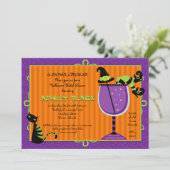 Invitation à la douche nuptiale d'Halloween sorciè (Debout devant)