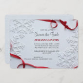 Invitation à la douche nuptiale d'hiver (Devant / Derrière)