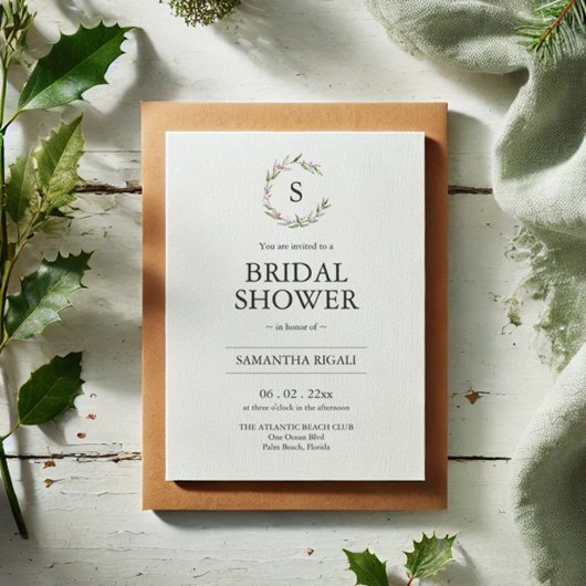 Invitation à la douche nuptiale d'hiver avec code