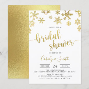 Invitation à la douche nuptiale d'hiver de Snowfla