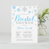 Invitation à la douche nuptiale d'hiver Flocon de (Debout devant)
