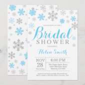 Invitation à la douche nuptiale d'hiver Flocon de (Devant / Derrière)