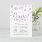 Invitation à la douche nuptiale d'hiver Flocon de (Debout devant)