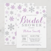 Invitation à la douche nuptiale d'hiver Flocon de (Devant / Derrière)