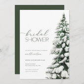 Invitation à la douche nuptiale d'hiver Pins de ne (Devant / Derrière)