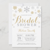 Invitation à la douche nuptiale d'hiver Snowflake  (Devant)