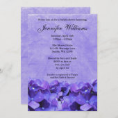 Invitation à la douche nuptiale d'Hydrangea (Devant / Derrière)