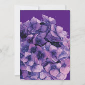 Invitation à la douche nuptiale d'Hydrangea violet (Dos)