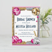 invitation à la douche nuptiale disco (Debout devant)