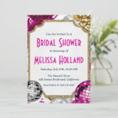 invitation à la douche nuptiale disco (Debout devant)