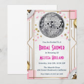 invitation à la douche nuptiale disco (Devant / Derrière)