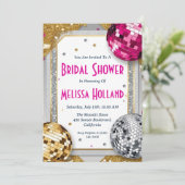 invitation à la douche nuptiale disco (Debout devant)