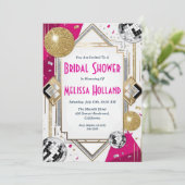 invitation à la douche nuptiale disco (Debout devant)