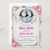 invitation à la douche nuptiale disco (Devant / Derrière)