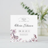 Invitation à la douche nuptiale d'oiseaux floraux (Debout devant)