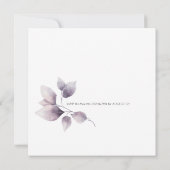 Invitation à la douche nuptiale d'oiseaux floraux (Dos)