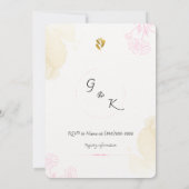 invitation à la douche nuptiale d'or rustique (Dos)