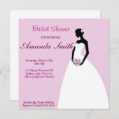 Invitation à la douche nuptiale douce (Devant / Derrière)