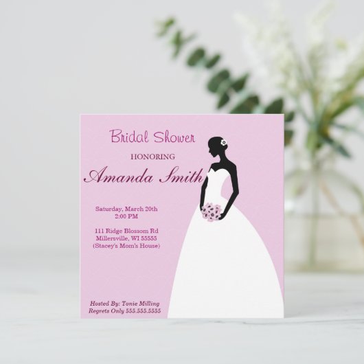 Invitation à la douche nuptiale douce (Debout devant)