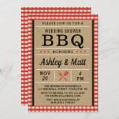 Invitation à la douche nuptiale du barbecue (Devant / Derrière)