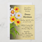 Invitation à la douche nuptiale du Bouquet Daffodi (Devant / Derrière)