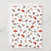 Invitation à la douche nuptiale du champignon fore (Dos)