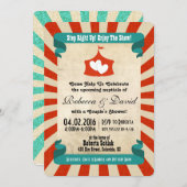 Invitation à la douche nuptiale du cirque (Devant / Derrière)
