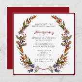 Invitation à la douche nuptiale du feuillage d'aut (Devant / Derrière)