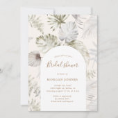 Invitation à la douche nuptiale du feuillage Tropi (Devant)