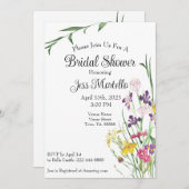 Invitation à la douche nuptiale du Fleur sauvage F (Devant / Derrière)