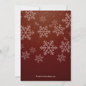 Invitation à la douche nuptiale du flocon de neige (Dos)