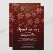 Invitation à la douche nuptiale du flocon de neige (Devant / Derrière)