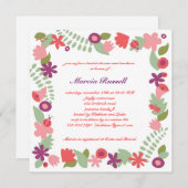 Invitation à la douche nuptiale du jardin (Devant / Derrière)