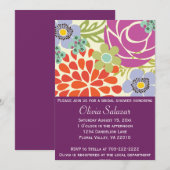 Invitation à la douche nuptiale du jardin floral p (Devant / Derrière)