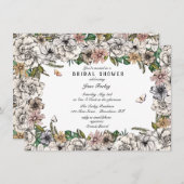 Invitation à la douche nuptiale du jardin papillon (Devant / Derrière)