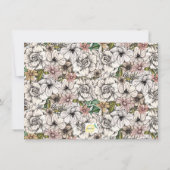 Invitation à la douche nuptiale du jardin papillon (Dos)