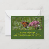 Invitation à la douche nuptiale du jardin papillon (Dos)