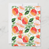 Invitation à la douche nuptiale du jardin vibrant (Dos)