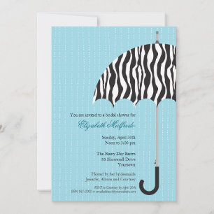 Invitation à la douche nuptiale du jour de la plui