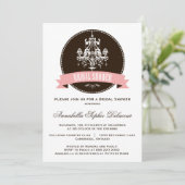 Invitation à la douche nuptiale du lustre Vintage (Debout devant)