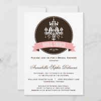 Invitation à la douche nuptiale du lustre Vintage