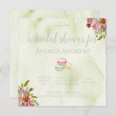 Invitation à la douche nuptiale du Macaroon (Devant / Derrière)