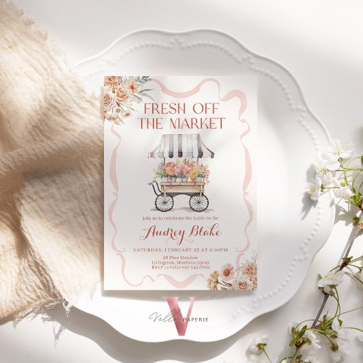 Invitation à la douche nuptiale du marché