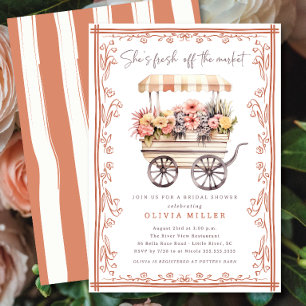 Invitation à la douche nuptiale du marché aux fleu